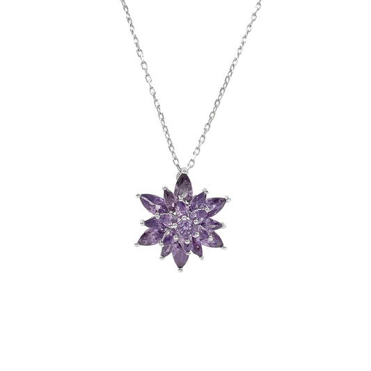 Purple Lotus Necklace
