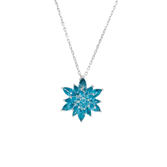 Aqua Lotus Necklace