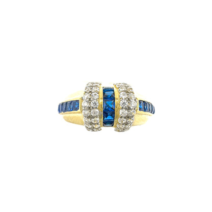 Blue Baguette Stone Ring