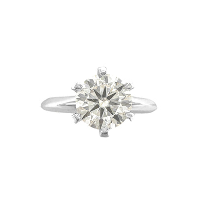 One Carat Six-Prong Moissanite Solitaire Ring