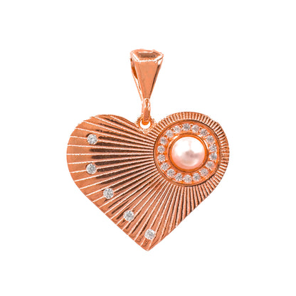 Heart Pearl Laser Cut Pendant