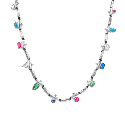 Colorful Stone Shaped Design Necklace