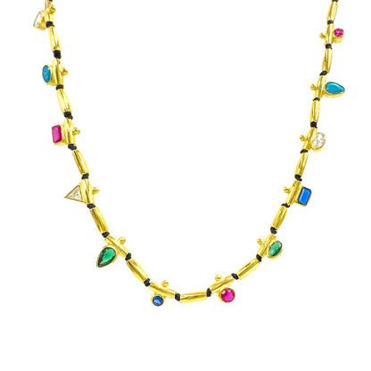 Colorful Stone Shaped Design Necklace
