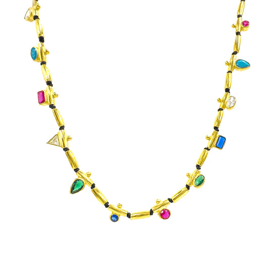 Colorful Stone Shaped Design Necklace