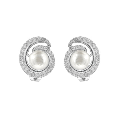 Round Pearl Earring