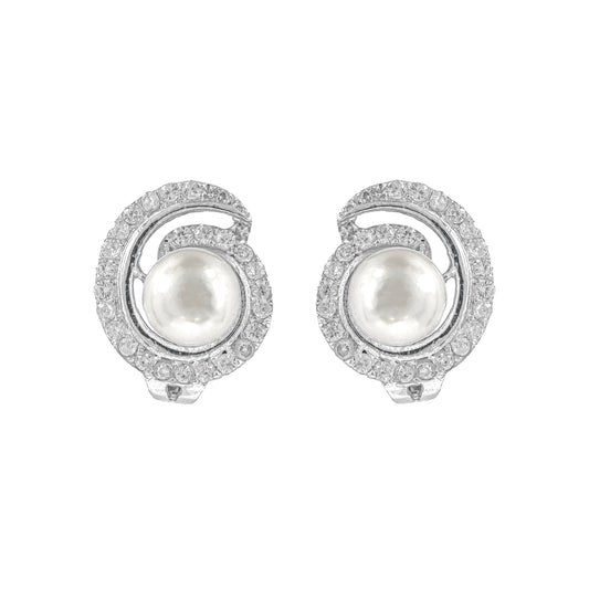 Round Pearl Earring