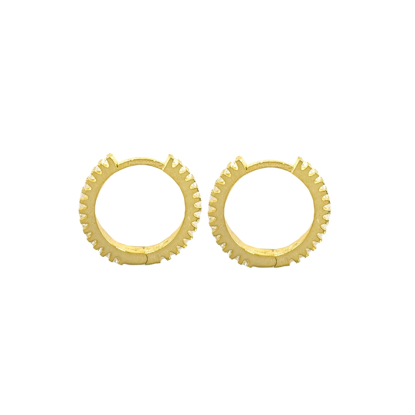 Smallest Size Stone Hoop Earrings