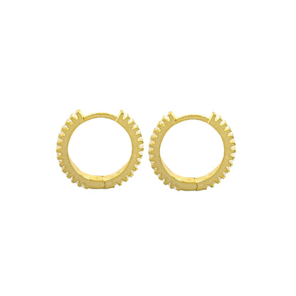 Smallest Size Stone Hoop Earrings