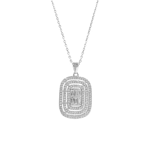 Oval Baguette Necklace