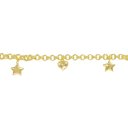 Figured Dangling Hollow Bracelet