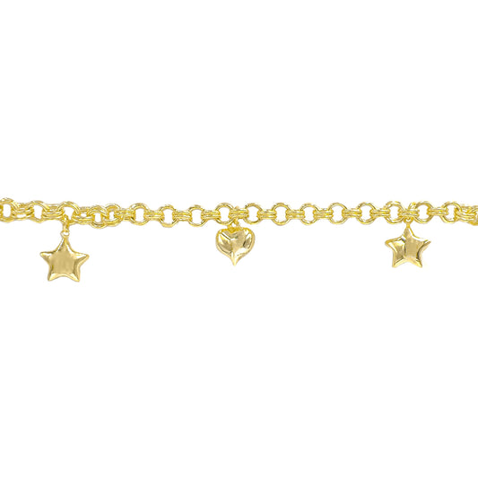Figured Dangling Hollow Bracelet