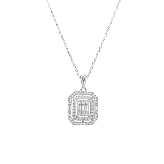 Baguette Stone Detail Necklace