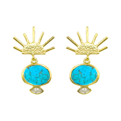 Turquoise Stone Earrings