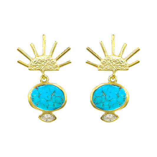 Turquoise Stone Earrings