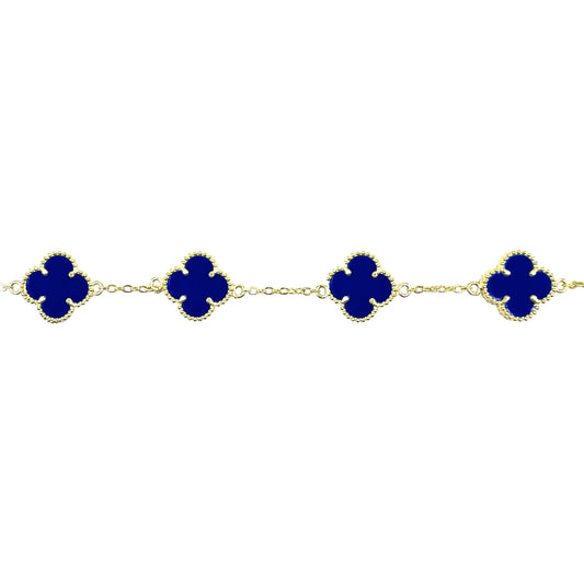 Navy Blue Clover Bracelet