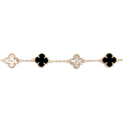 Laser Cut Black Clover Bracelet