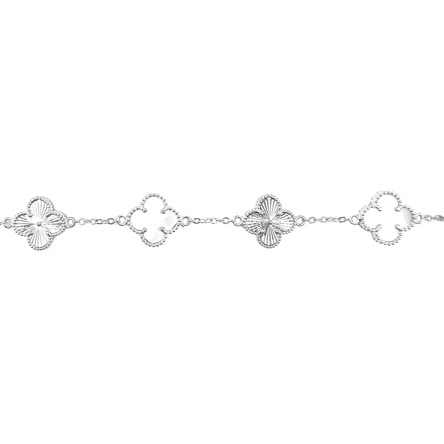 Laser Cut Mother of Pearl Clover Bracelet