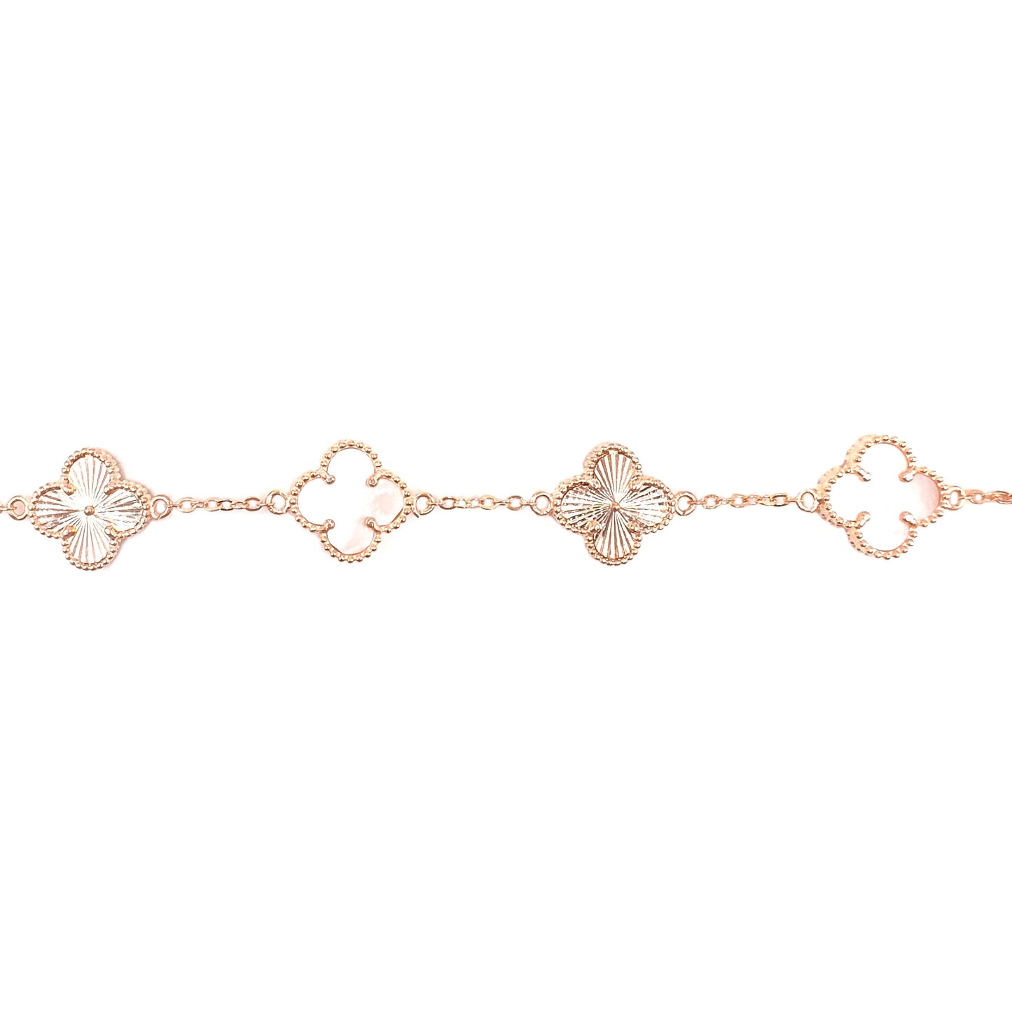 Laser Cut Mother of Pearl Clover Bracelet