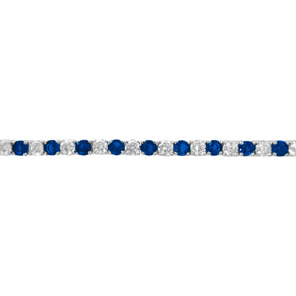 Three mm Navy Stone Tennis Bracelet