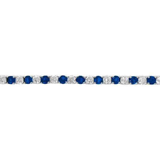 Two and a half mm Navy Stone Tennis Bracelet