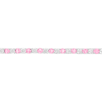 Two and a half mm Pink Stone Tennis Bracelet