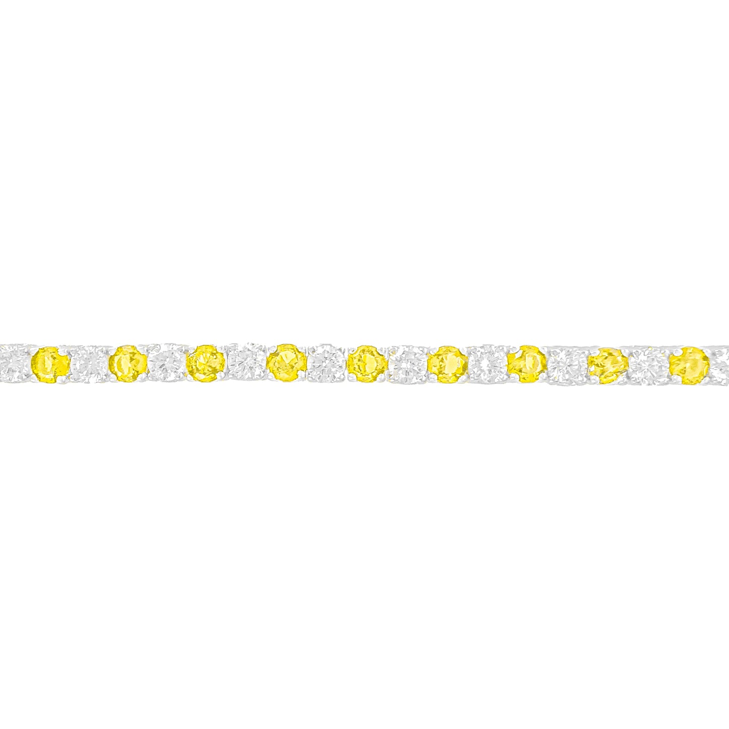 Two and a half mm Yellow Stone Tennis Bracelet