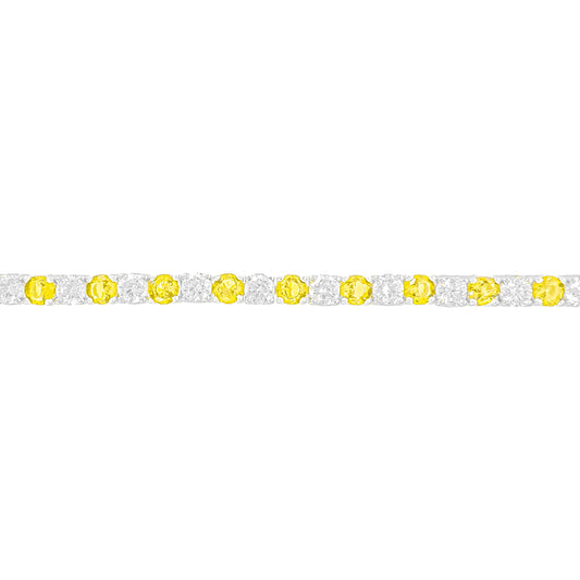 Three mm Yellow Stone Tennis Bracelet