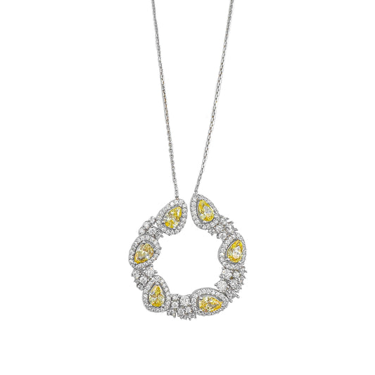 Yellow Stone Design Necklace