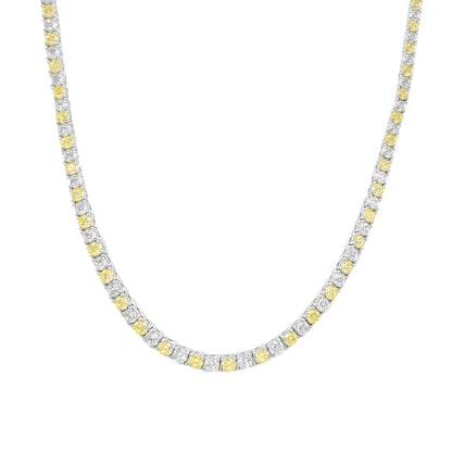 Two and a half mm Yellow Stone Tennis Necklace
