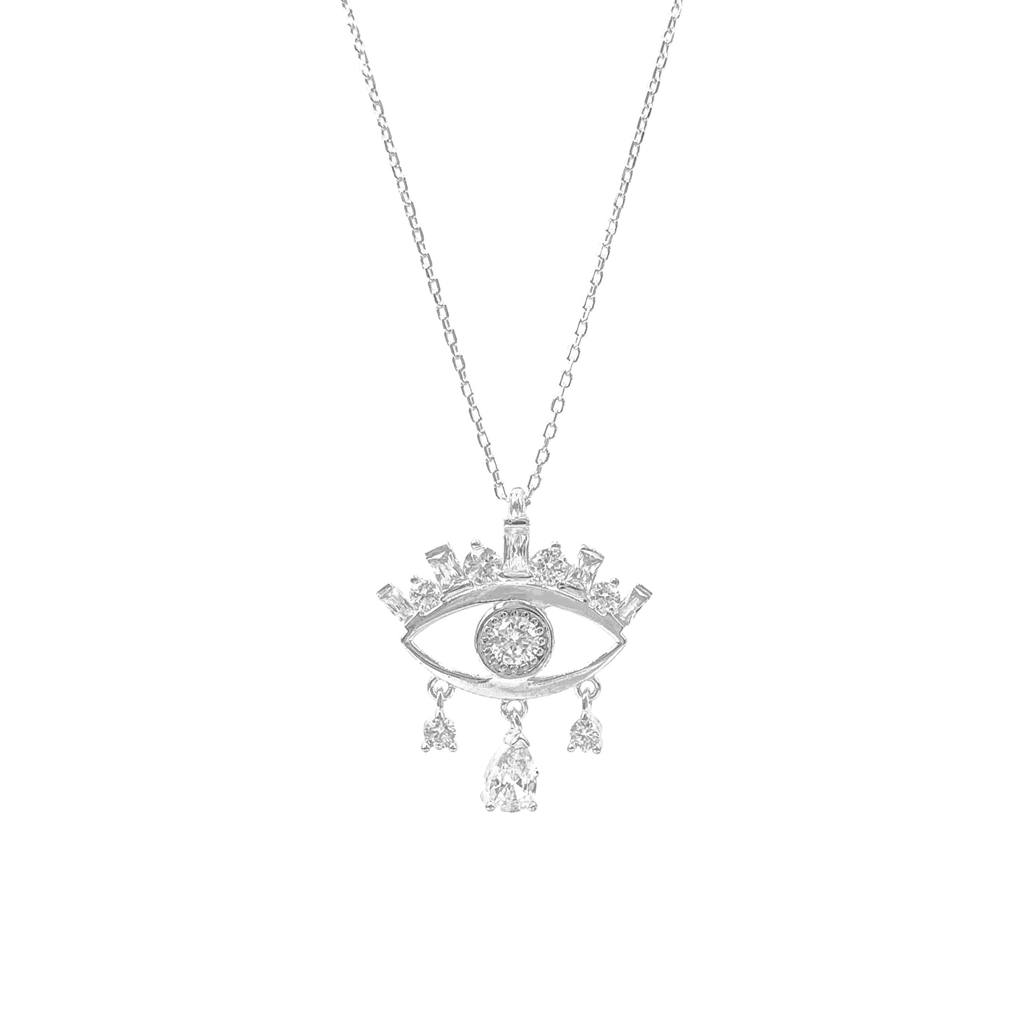 Drop Stone Eye Necklace