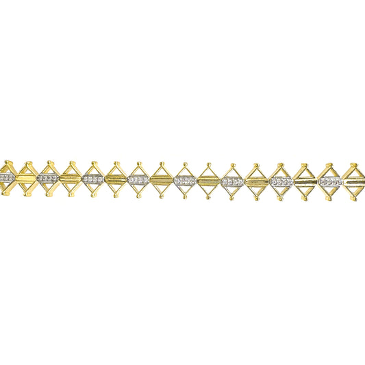 Stone Double Triangle Bracelet