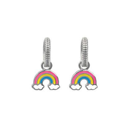 Rainbow Hoop Earrings