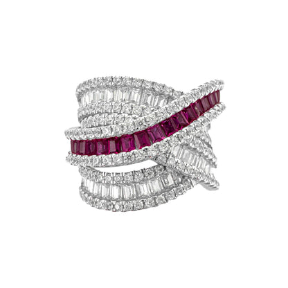 Color Baguette Detailed Ring