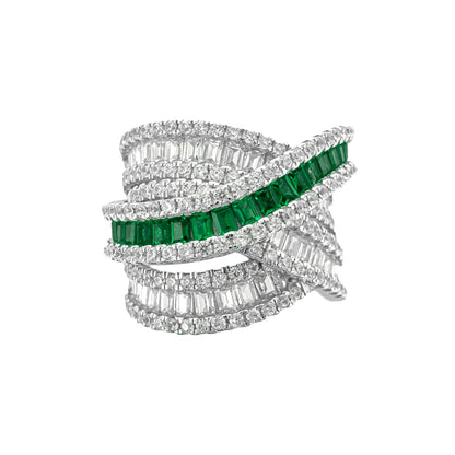 Color Baguette Detailed Ring