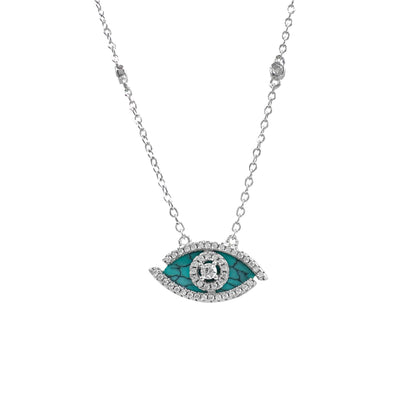 Turquoise Detail Eye Necklace