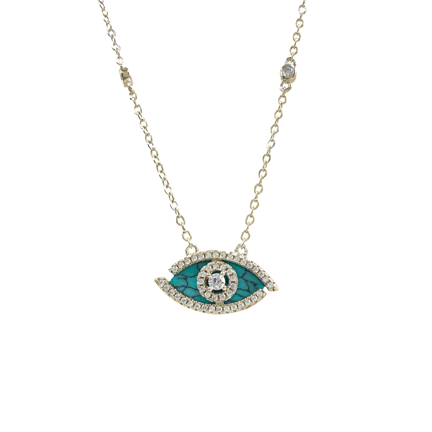Turquoise Detail Eye Necklace