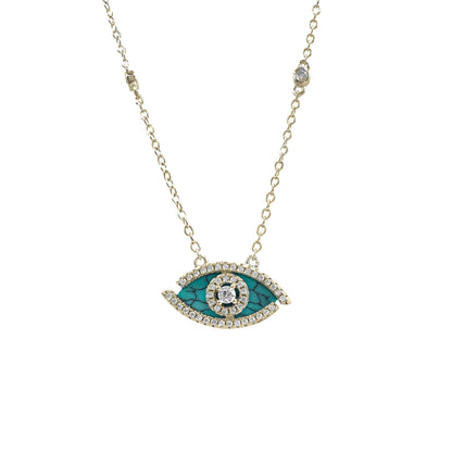 Turquoise Detail Eye Necklace