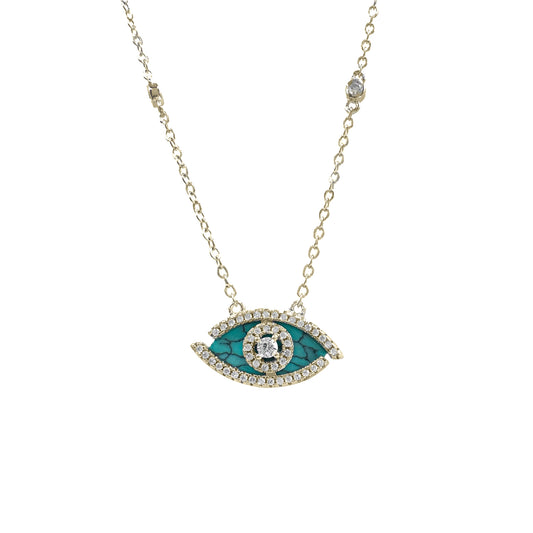 Turquoise Detail Eye Necklace