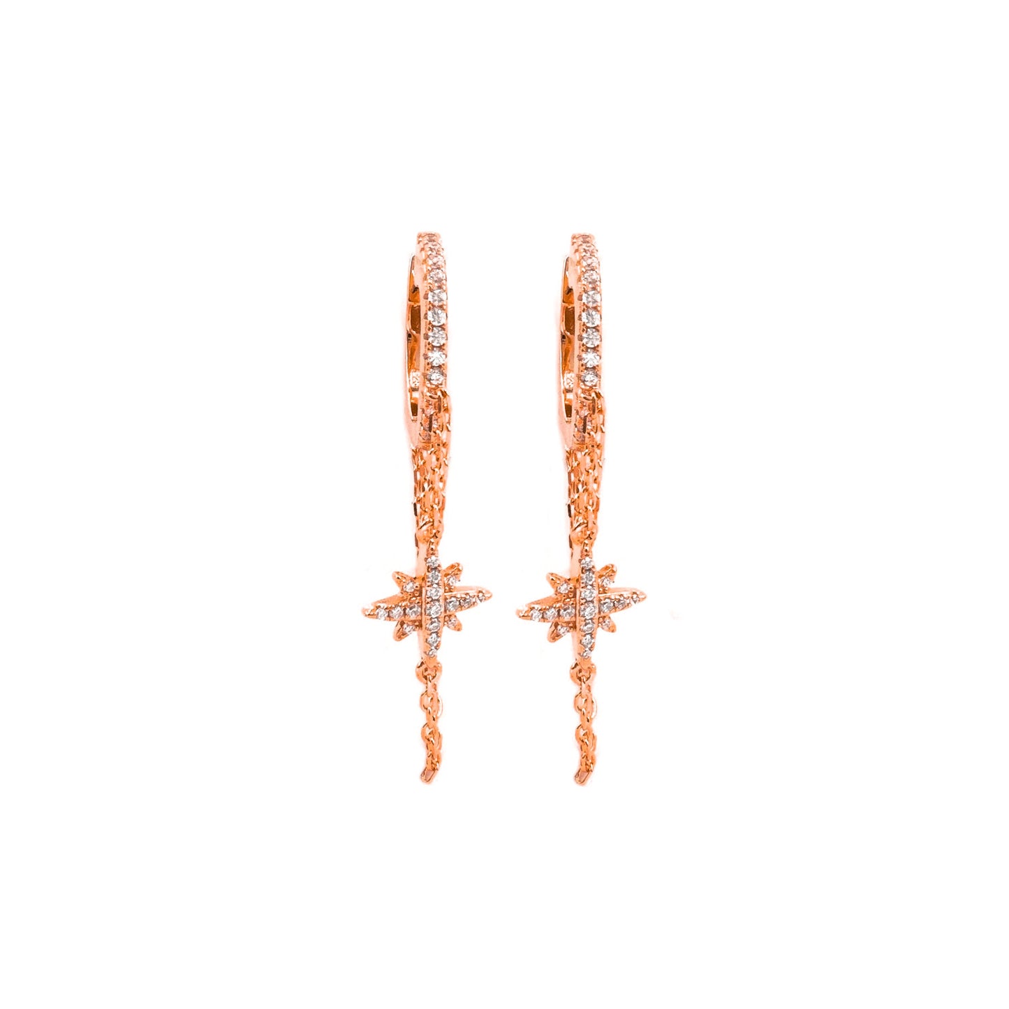 Star Stone Chain Earring