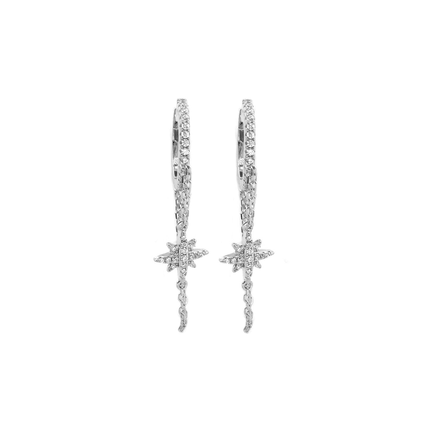 Star Stone Chain Earring