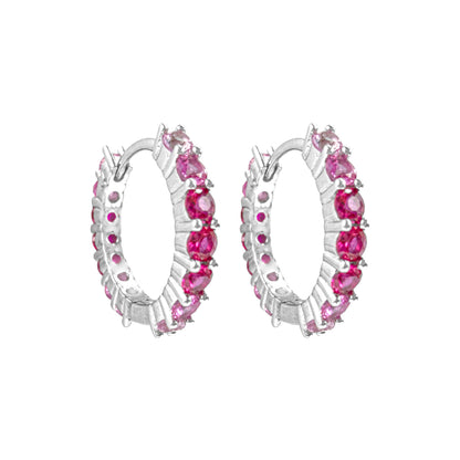 Pink Toned Waterway Hoop Earrings
