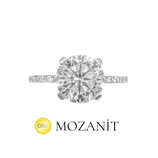One Carat Moissanite Designer Solitaire Ring