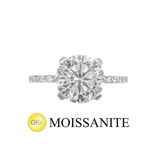One Carat Moissanite Designer Solitaire Ring
