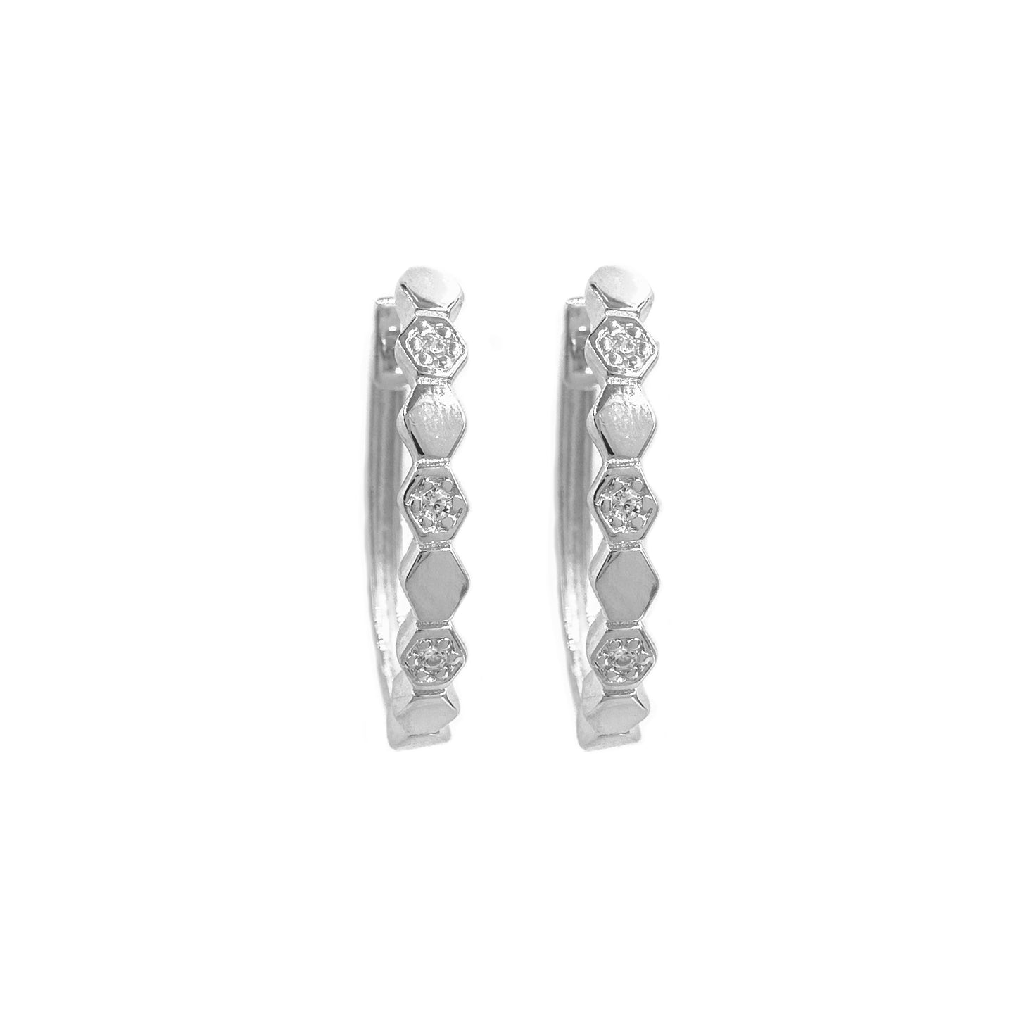 Stoned Diamond Earrings