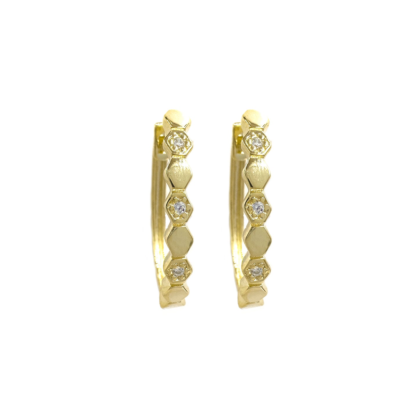 Stoned Diamond Earrings