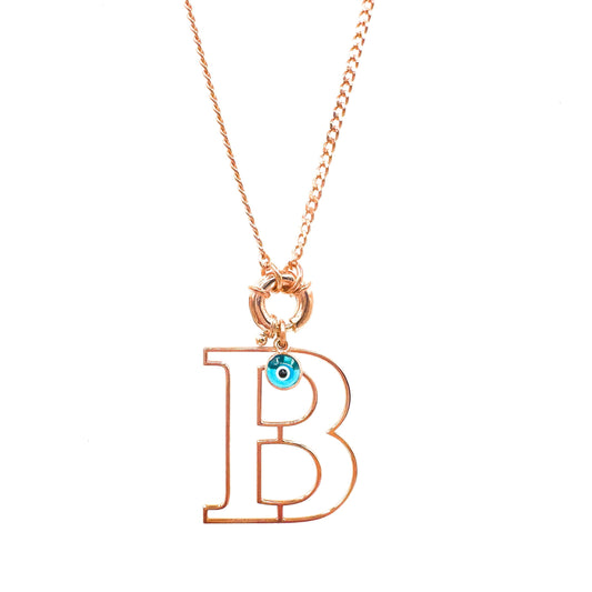 Evil Eye Letter Necklace