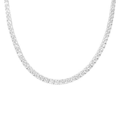 Three and A Half mm Tennis  Moissanite Necklace
