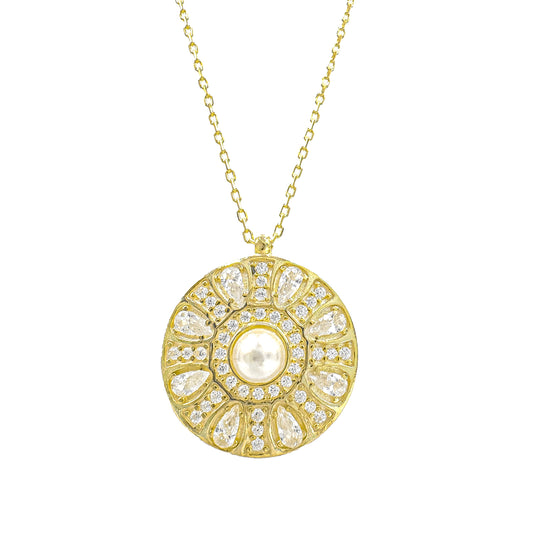 Pearl Vintage Stone Necklace