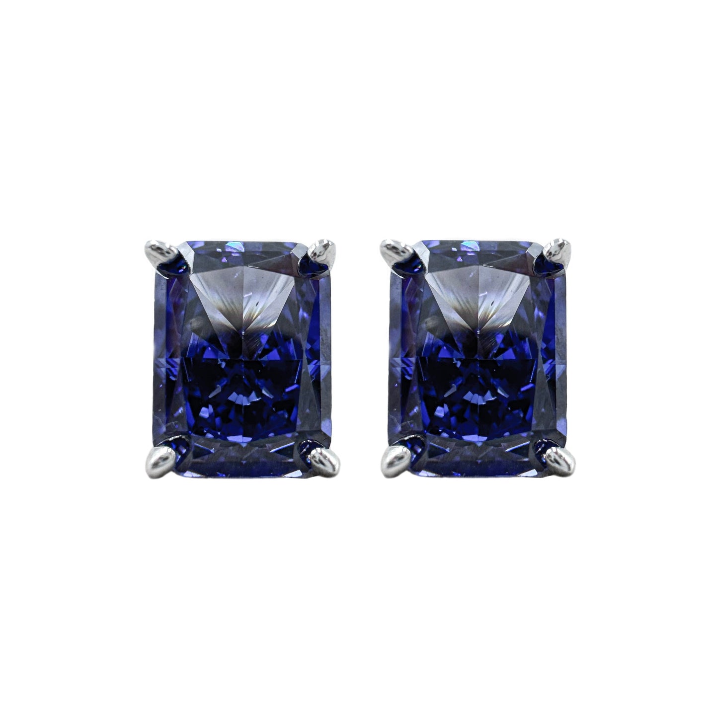 Tanzanite Baguette Pin Earring