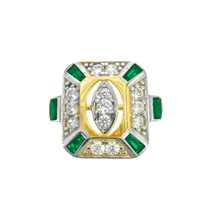 Vintage Colorful Stone Sparrow Ring